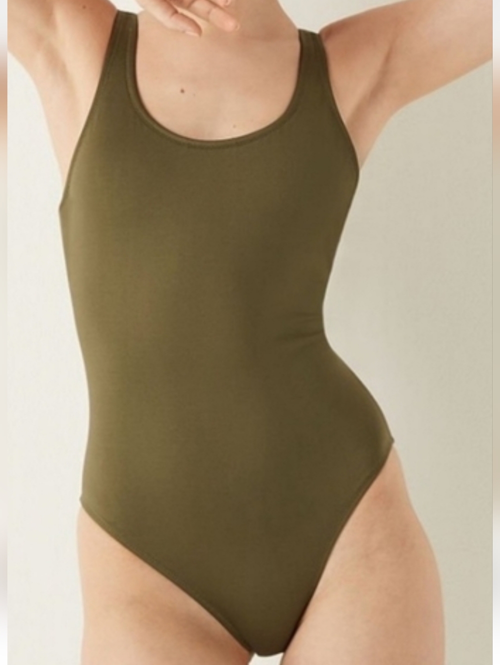 NWT Victoria's Secret One-Piece Scoop Neck Swimsuit (Olive) - Pink Active